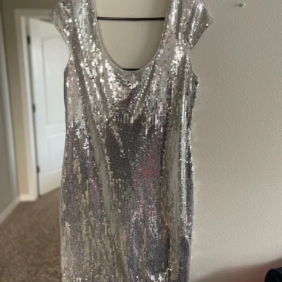 armani exchange sequin dress Armani Exchange One Shoulder Sequin Dress - Black
